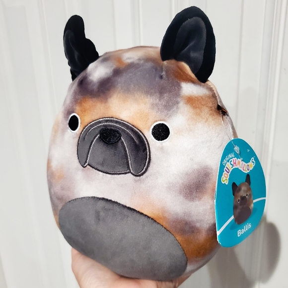 8" Squishmallow Ballis dog bulldog puppy soft plush Kellytoy gift toy - Picture 2 of 4